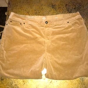Corduroy tan straight leg women’s size 24W
